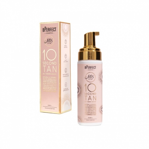 bPerfect X Mrs Glam 10 Second Self-Tanning Peach Scented Dark+ Mousse